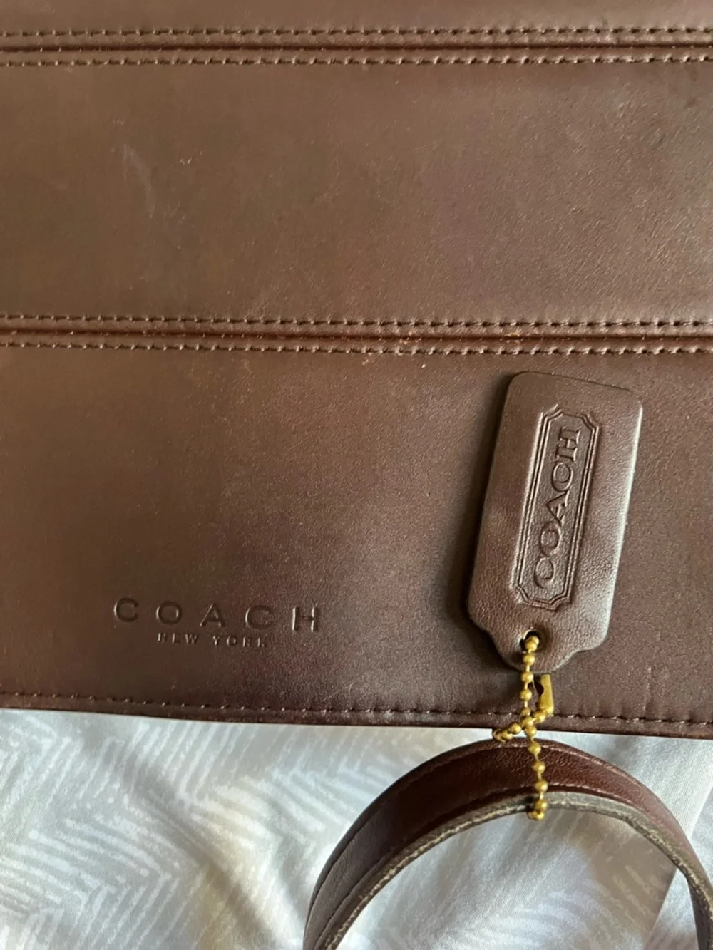 Coach Men’s Dark Brown Leather Messenger Crossbody